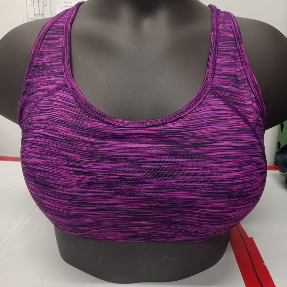 XERSION sports bra size Large pink purple
